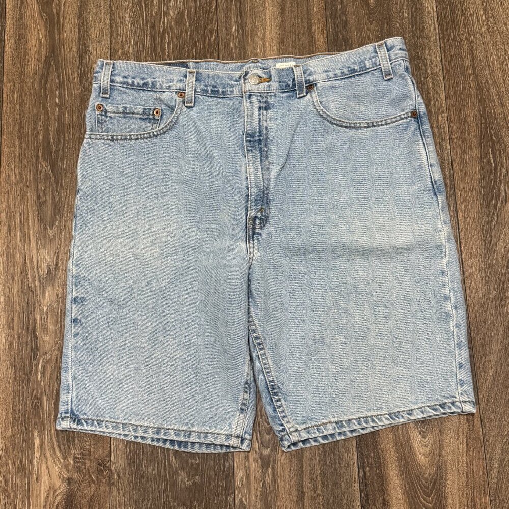 VTG Levi's 505 Jean Shorts Men's 38 Light Wash Regular Fit Denim Jorts Y2K 00s